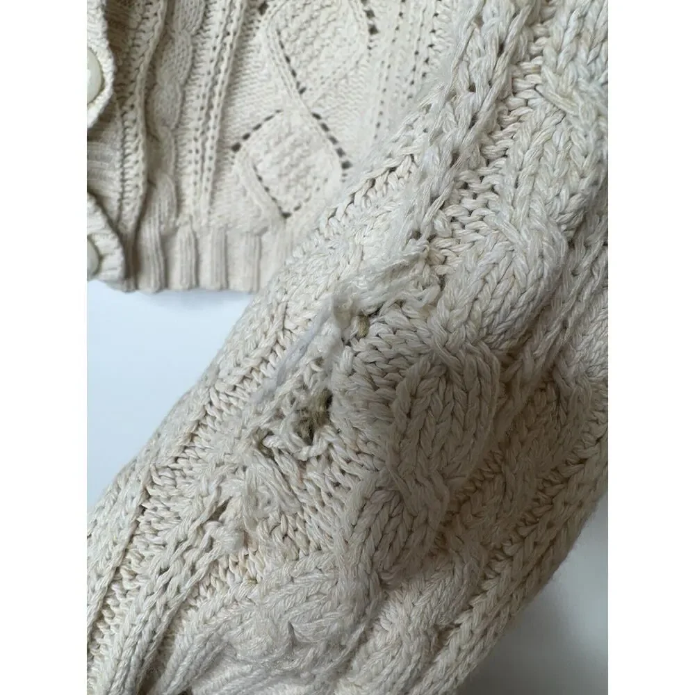 Cotton Country by Parkhurst Sweater Womens Large Chunky Cardigan Sweater Button - Picture 4 of 7